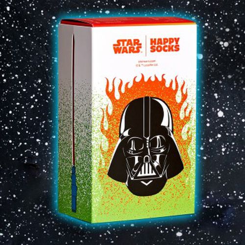 P Star Wars Yoda And Vader Gift Box Schwarz Baumwolle Gr 36/40 - Happy socks - Modalova