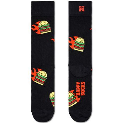 P Flaming Burger Sock Schwarz Muster Baumwolle Gr 41/46 - Happy socks - Modalova
