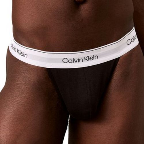 P Modern Cotton Stretch Thong Schwarz Baumwolle Medium Herren - Calvin Klein - Modalova