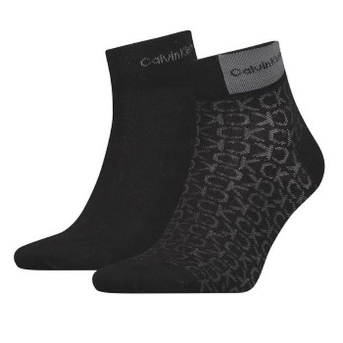 Calvin Klein 2P Badge Quarter Men Sock Schwarz One Size Herren - Calvin Klein Legwear - Modalova