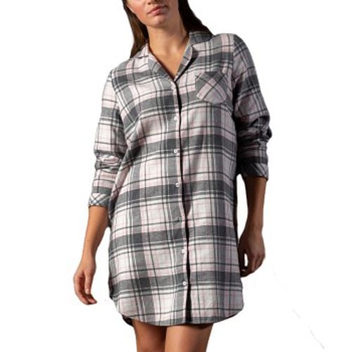 Trofe Flannel Nightdress Kariert Baumwolle Medium Damen - Trofé - Modalova