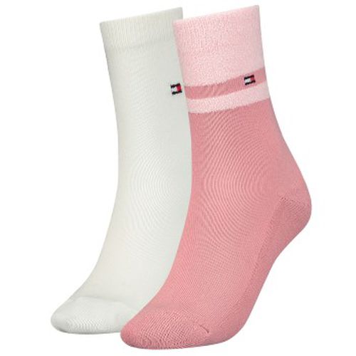 Tommy Hilfiger 2P Women Gifting Boucle Stripe Sock Weiß/Rosa Gr 39/42 Damen - Tommy Hilfiger Legwear - Modalova