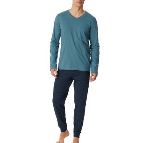 Casual Essentials Long Sleeve Pyjamas Marine/Blau Baumwolle 50 Herren - Schiesser - Modalova