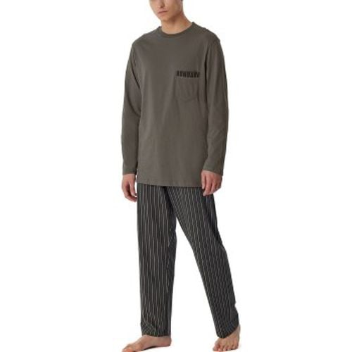 Comfort Nightwear Long Pyjamas Braun must. Baumwolle 50 Herren - Schiesser - Modalova