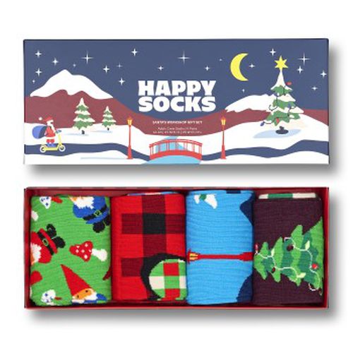 Happy Sock Santas Workshop Socks Gift Set 4P Baumwolle Gr 41/46 - Happy socks - Modalova