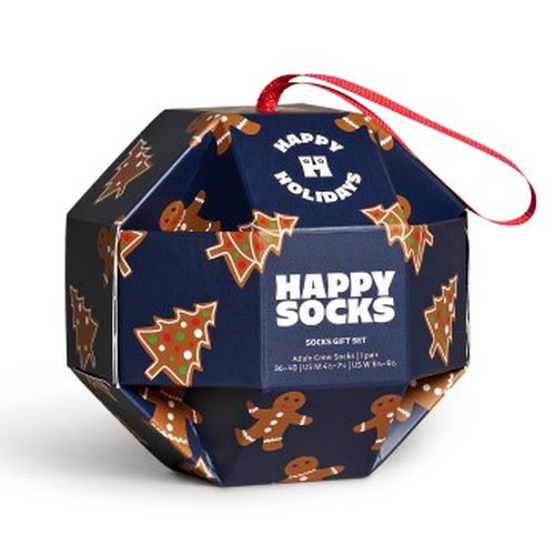 Happy Sock Gingerbread Cookies Gift Set Marine gemustert Modal Gr 41/46 - Happy socks - Modalova