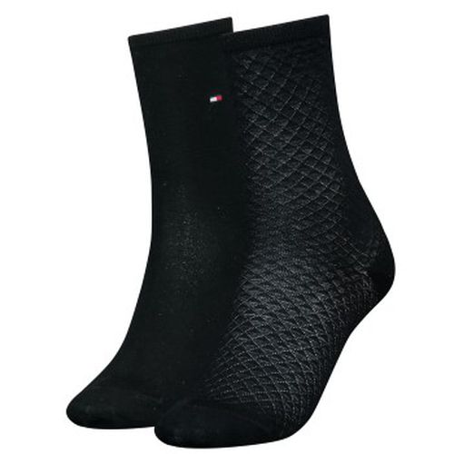 Tommy Hilfiger 2P Women Diamond Structure Socks Schwarz Gr 39/42 Damen - Tommy Hilfiger Legwear - Modalova