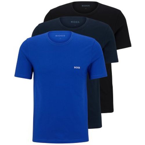 P Classic Cotton Solid T-Shirt Schwarz/Blau Baumwolle Small Herren - BOSS - Modalova