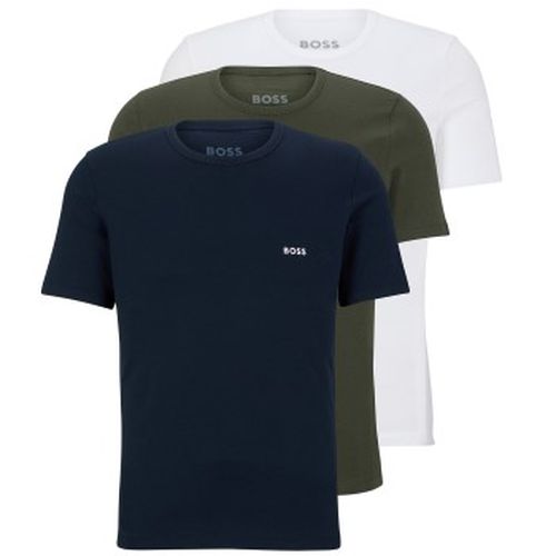 P Classic Cotton Solid T-Shirt Blau/Grün Baumwolle Small Herren - BOSS - Modalova