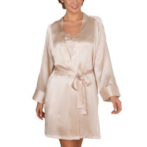 Pure Silk Short Kimono Perlweiß Seide Medium Damen - Lady Avenue - Modalova