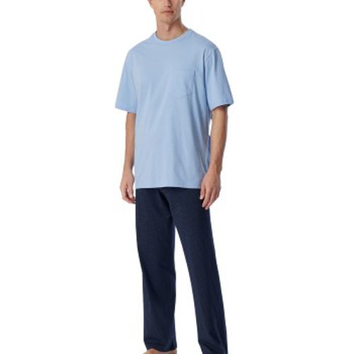 Long Pyjamas With Short Sleeve Marine/Blau Baumwolle 56 Herren - Schiesser - Modalova