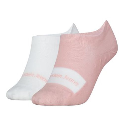 Calvin Klein 2P Women Footie High Cut Socks Weiß/Rosa One Size Damen - Calvin Klein Legwear - Modalova