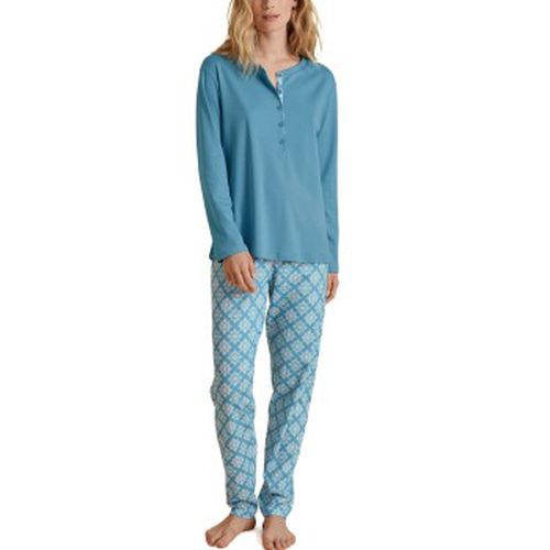 Daylight Dreams Long Pyjama Blau Muster Baumwolle Small Damen - Calida - Modalova