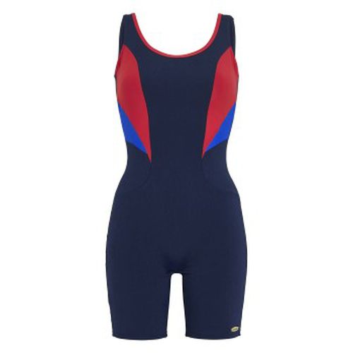 Cindy Chlorine Resistant Long Leg Swimsuit Marine/Rot Polyamid 38 Damen - Damella - Modalova