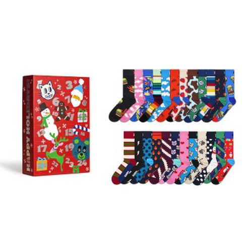 Happy Sock Advent Calendar Socks Gift Set 24P Baumwolle Gr 41/46 - Happy socks - Modalova