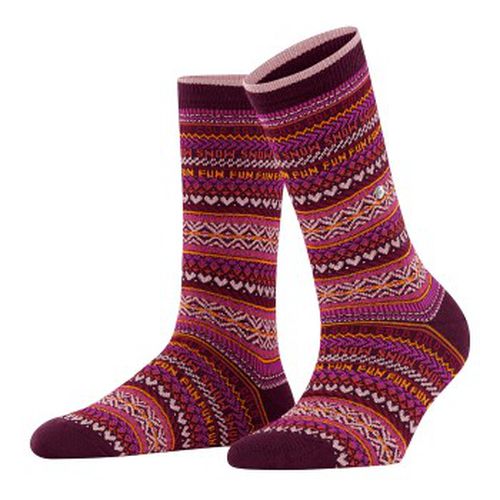 Snow Fair Isle Socks Rot Muster Gr 36/41 Damen - Burlington - Modalova