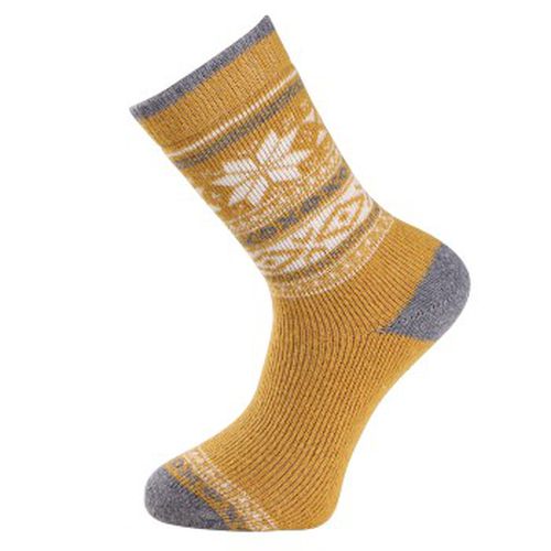 Trofe Knitted Patterned Wool Sock Gelb Gr 39/42 Damen - Trofé - Modalova