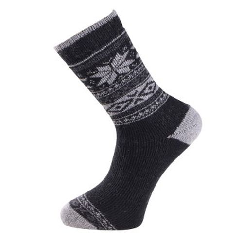 Trofe Knitted Patterned Wool Sock Schwarz Gr 39/42 Damen - Trofé - Modalova