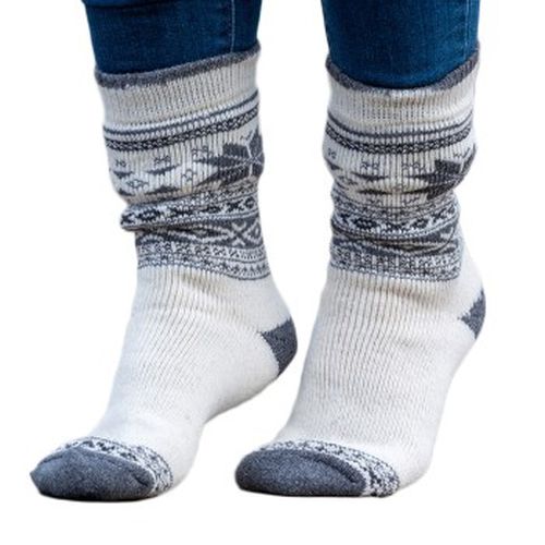 Trofe Knitted Patterned Wool Sock Weiß Gr 39/42 Damen - Trofé - Modalova