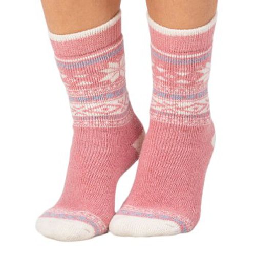 Trofe Knitted Patterned Wool Sock Rosa Gr 39/42 Damen - Trofé - Modalova