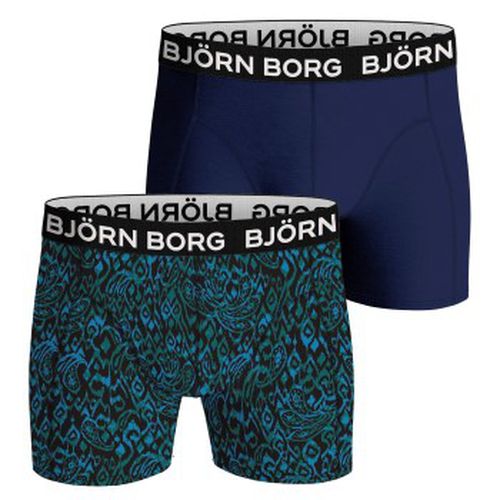 Bjorn Borg Bamboo Cotton Blend Boxer 2P Blau/Grün Small Herren - Björn Borg - Modalova