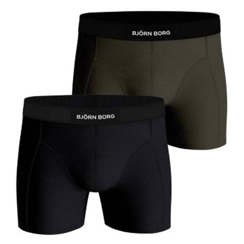 Bjorn Borg Premium Cotton Stretch Boxer 1298 2P Schwarz/Grün Baumwolle Medium Herren - Björn Borg - Modalova