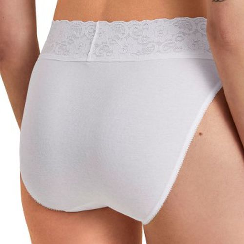 P Lycraspitze Panty Blau/Weiß Baumwolle Medium Damen - Calida - Modalova