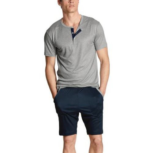 Circular Night Short Pyjama Grau/Blau Lyocell Medium Herren - Calida - Modalova