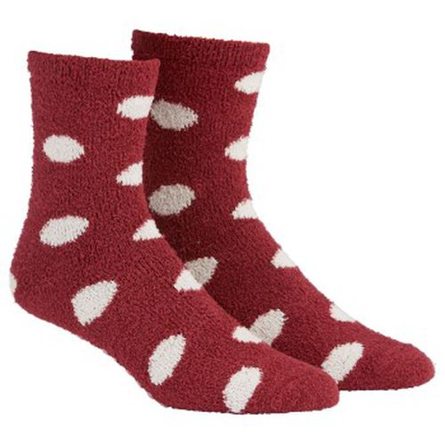 Fluffy Socks Rot/Weiß Polyester Gr 39/42 Damen - Damella - Modalova