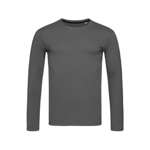 Clive Long Sleeve Dunkelgrau ringgesponnene Baumwolle Small Herren - Stedman - Modalova