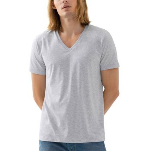 Dry Cotton Colour V Neck T-Shirt Graumelliert Small Herren - Mey - Modalova