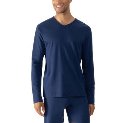 Solid Night Long-Sleeved T-Shirt Dunkelblau Baumwolle Small Herren - Mey - Modalova