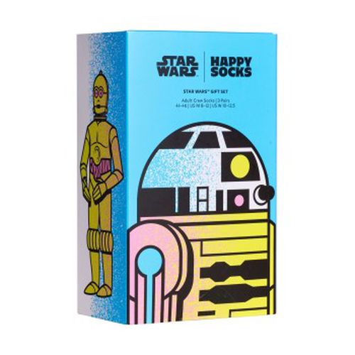 P Star Wars C-3PO And R2-D2 Gift Box Schwarz gemustert Baumwolle Gr 41/46 - Happy socks - Modalova