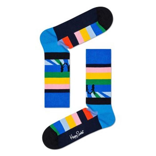 Beatles Legend Crossing Sock Blau Muster Baumwolle Gr 41/46 - Happy socks - Modalova