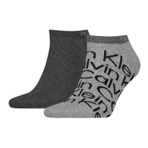 Calvin Klein 2P All Over Print Sneaker Sock Grau Gr 39/42 Herren - Calvin Klein Legwear - Modalova