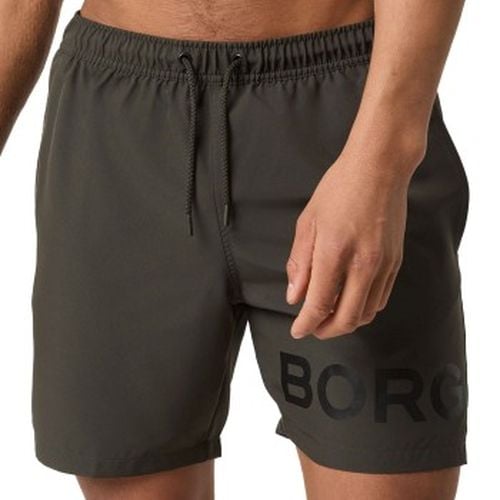 Badehosen Logo Swim Shorts Dunkelgrau Polyester Medium Herren - Björn Borg - Modalova