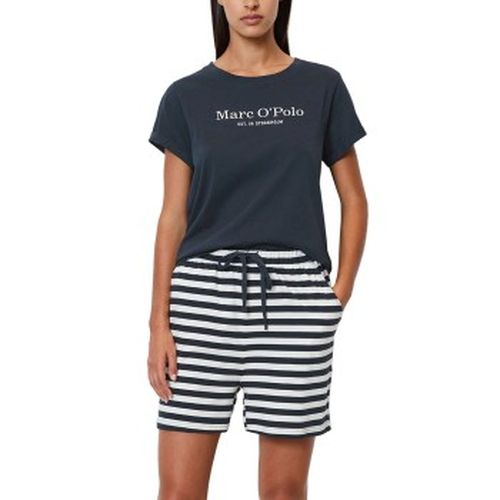 Marc O Polo Lounge Short Pyjama Set Weiß/Marine Baumwolle X-Large Damen - Marc O’Polo - Modalova
