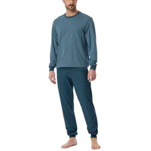 Comfort Essentials Pyjama With Cuff Blau/Blau Baumwolle 50 Herren - Schiesser - Modalova