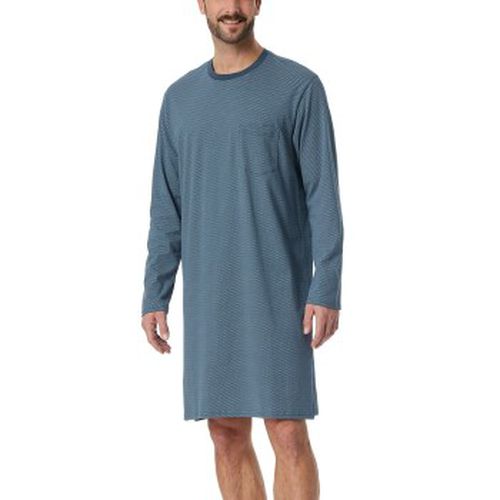 Comfort Essential Longsleeve Sleepshirt Blau Muster Baumwolle 50 Herren - Schiesser - Modalova