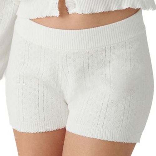 Sweatheart Pointelle Short Weiß Muster Baumwolle Small Damen - PJ Salvage - Modalova