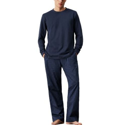 Cotton Poplin Long Sleeve Pant Set Marine Small Damen - Calvin Klein - Modalova