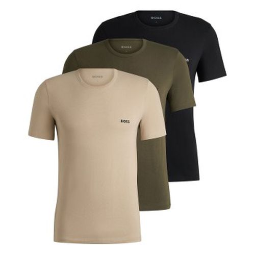 P Classic Regular Fit T ShirtRN Grün/Braun Baumwolle Small Herren - BOSS - Modalova