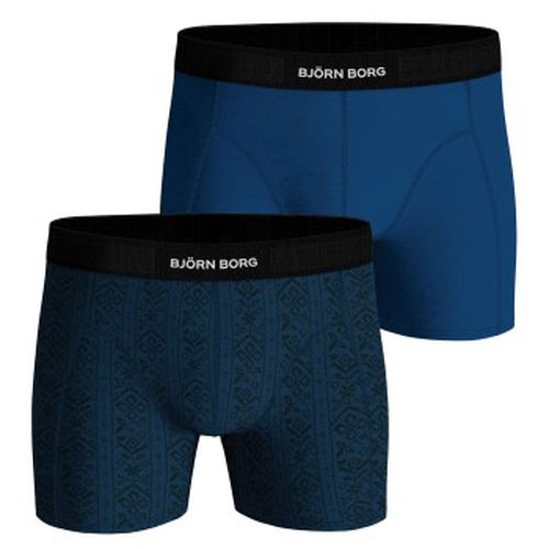 Bjorn Borg Premium Cotton Stretch Boxer Brief 2P Schwarz/Blau Baumwolle Small Herren - Björn Borg - Modalova