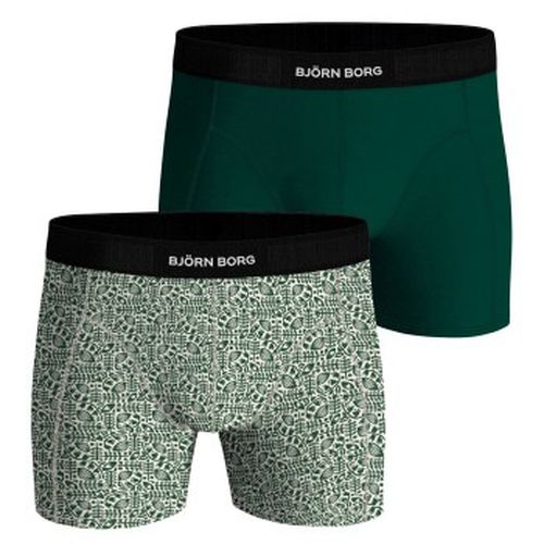 Bjorn Borg Premium Cotton Stretch Boxer Brief 2P Grun/Weiss Baumwolle Medium Herren - Björn Borg - Modalova