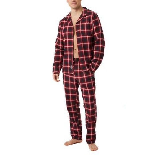 P Core Loungewear Pyjama Set Long Sleeve Schwarz/Rot Baumwolle Small Herren - Björn Borg - Modalova