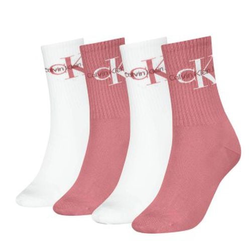 Calvin Klein 4P Women Logo Sock Gift Box Weiß/Rosa One Size Damen - Calvin Klein Legwear - Modalova