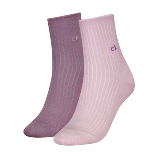 Calvin Klein 2P Short Sock Roll Top Rosa/Lila Gr 39/42 Damen - Calvin Klein Legwear - Modalova