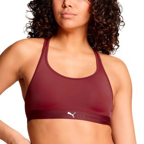 BH Crossback Padded Sporty Top Dunkelrot Polyamid Small Damen - Puma - Modalova