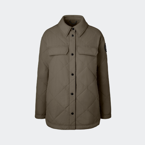 Albany Quilted Shirt Jacket Black Label (Women, , M) - Canada Goose - Modalova