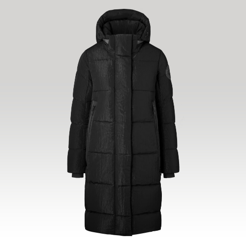 Byward Parka mit schwarzem Logo und glänzender Crinkle-Textur (Weiblich, , XS) - Canada Goose - Modalova